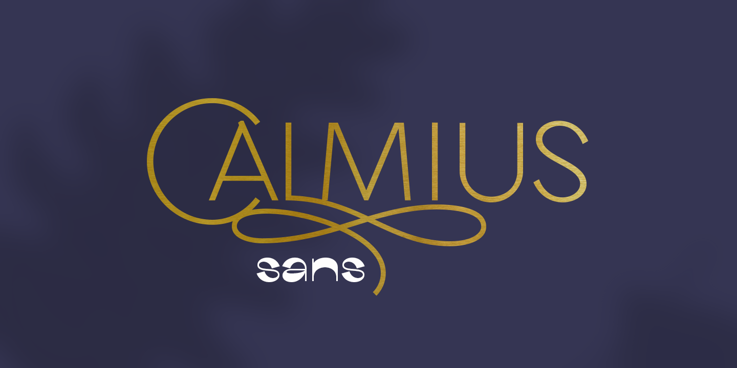 Beispiel einer Calmius Sans-Schriftart